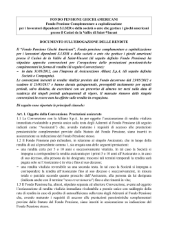 Erogazione delle rendite
