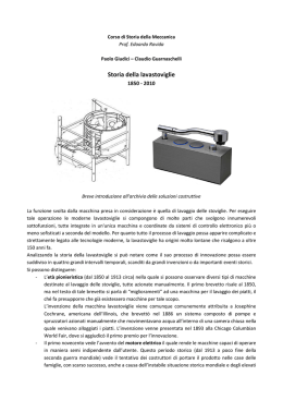 Introduzione storia della lavastoviglie