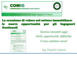 La gestione degli immobili oggi - Ordine degli Ingegneri della