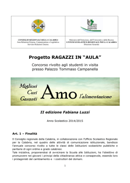 MiglioriAMO, CuriAMO, GarantiAMO l`alimentazione