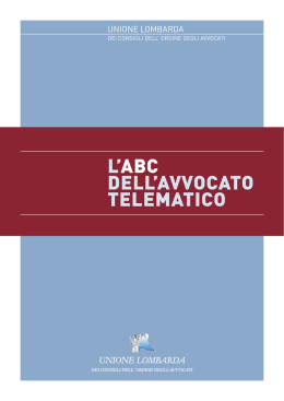 l`abc dell`avvocato telematico - Ordine degli Avvocati di Vicenza