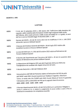 Decreto nomina Commissione
