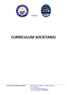 curriculum societario - ASD Atletico Lampedusa Libera