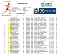 CORRI COLLEGNO CLASSIFICA GENERALE