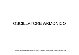 OSCILLATORE ARMONICO - Dipartimento di Farmacia