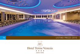 LIStIno PreZZI 2015 - Hotel Terme Venezia Abano Terme