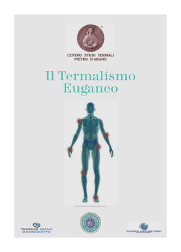 la brochure "Il Termalismo Euganeo"