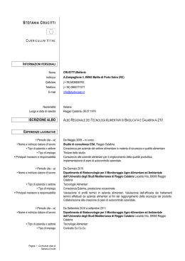 Curriculum Vitae in formato europeo