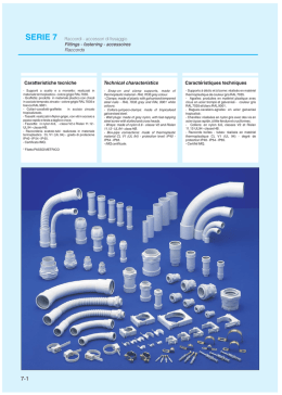 SERIE 7 Raccordi - accessori di fissaggio Fittings