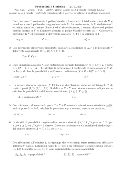 Probabilit`ae Statistica (24/10/2014) (Ing. Civ. - Trasp. - Clin.