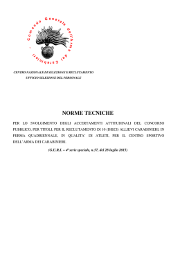 Norme tecniche per gli accertamenti attitudinali