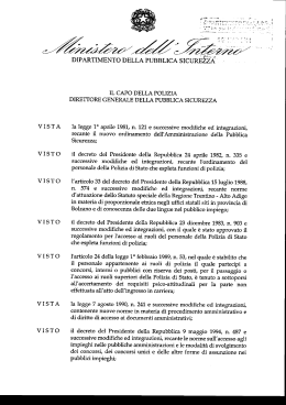 DIPARTIMENTO DELLA PUBBLICA SIC ..