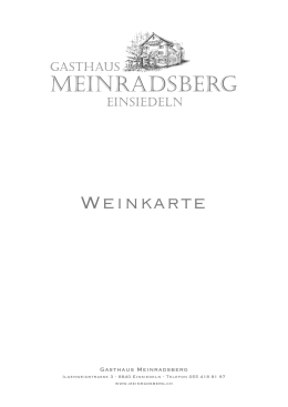 Weinkarte - Gasthaus Meinradsberg