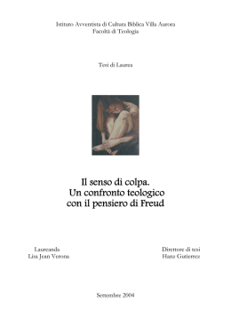 Il senso di colpa. Un confronto teologico con il pensiero di Freud