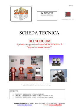 SCHEDA TECNICA - Unione Architetti