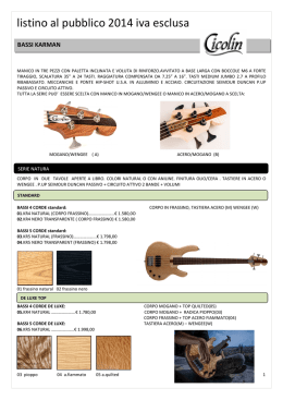 LISTINO CICOLIN