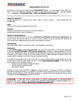 Pagina 1 di 3 REGOLAMENTO (IG 44/14)