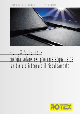 ROTEX Solaris - Idraulica Franzini sas