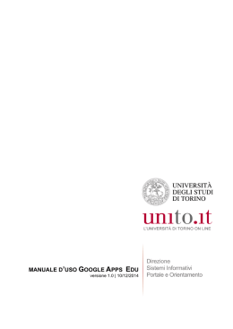 MANUALE D`USO GOOGLE APPS EDU