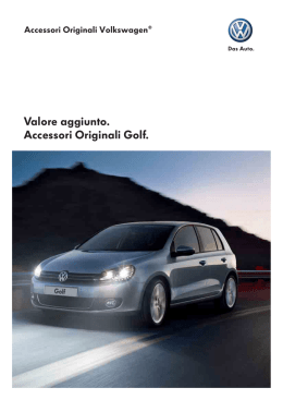 Valore aggiunto. Accessori Originali Golf.