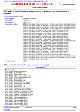 SCHEDA DATI DI SICUREZZA