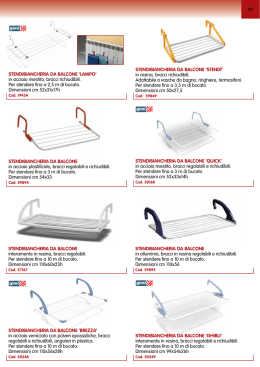STENDIBIANCHERIA DA BALCONE in acciaio plastificato, bracci