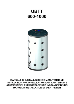 Manuale di installazione ed uso UBTT 600-1000