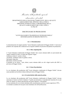 Disciplinare - Ministero delle Politiche Agricole e Forestali