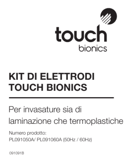 KIT dI eleTTrodI Touch BIonIcs