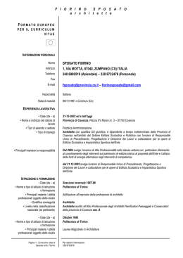 CV Sposato - Provincia di Cosenza