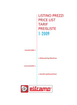 LISTINO PREZZI PRICE LIST TARIF PREISLISTE