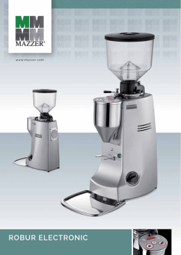 Page 1 Page 2 ` MACINADOSATORE ROBUR .G E GRINDER