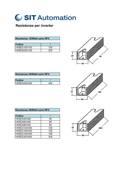 Catalogo resistenze SIT Automation