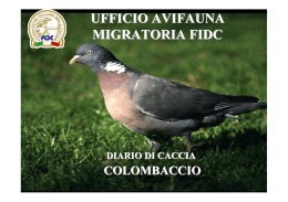 ufficio avifauna migratoria fidc: diario di caccia