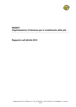 Rapporto d`attività 2012