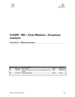 UGOV-RU-Creazione missione - Universit&agrave; degli Studi di Trieste