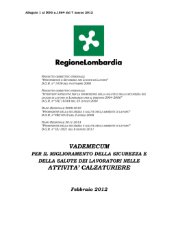 VADEMECUM ATTIVITA` CALZATURIERE