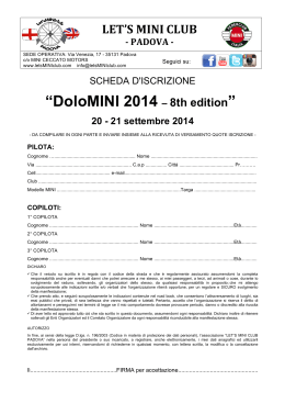 “DoloMINI 2014 – 8th edition”