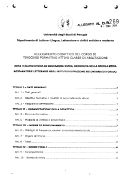 classe A043-A050 - Università degli Studi di Perugia