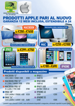 Volantino pc Mac - TR Multiservice sas Tel