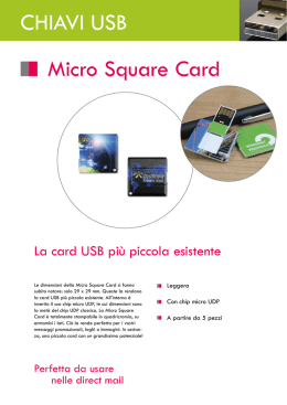 Micro Square Card CHIAVI USB