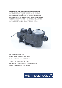 VIRON P300 POOL PUMP POMPE POUR PISCINE VIRON P300