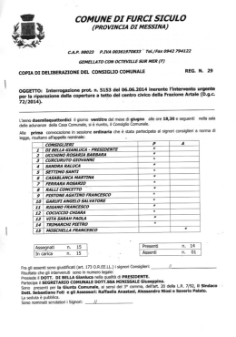 COMUNE DI FURCI SICULO (PRO WHCIA DI MESSINA)