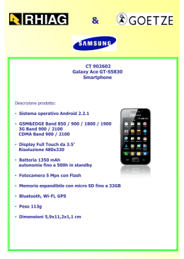 CT 902602 Galaxy Ace GT-S5830 Smartphone