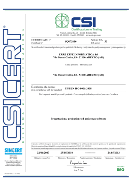 certificato ISO 9001:2000