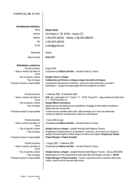 Paolo Fulini Via Polidori n&deg; 38, 52100 &ndash; Arezzo (IT) (+39