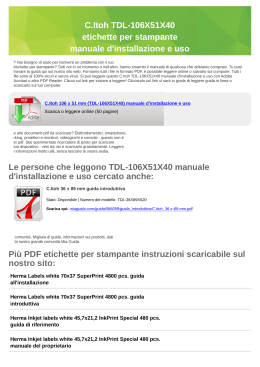 C.Itoh TDL-106X51X40 manuale d`installazione e uso