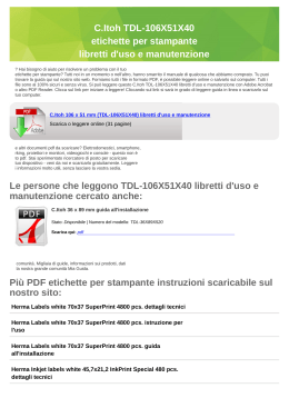 C.Itoh TDL-106X51X40 libretti d`uso e manutenzione