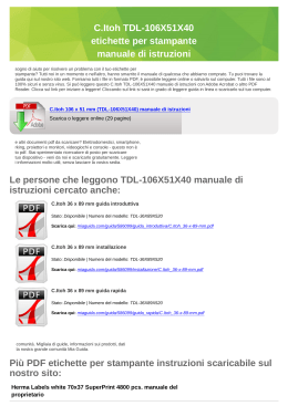 C.Itoh TDL-106X51X40 manuale di istruzioni