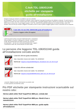 C.Itoh TDL-106X51X40 guida all`installazione